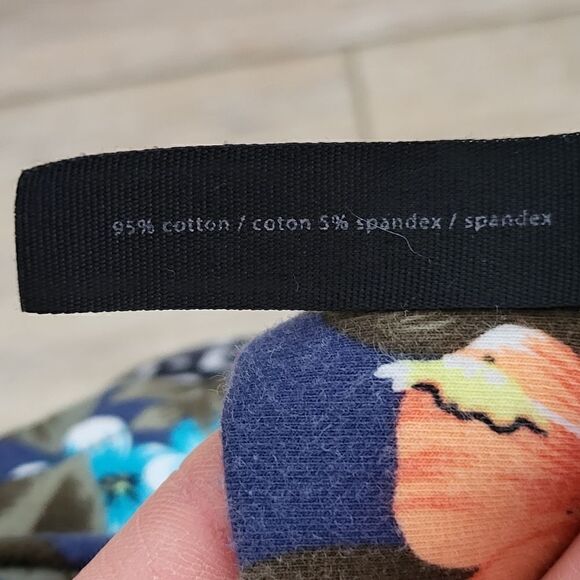 Aeropostale tropical flower mini skirt size small blue peach  green - Picture 6 of 6